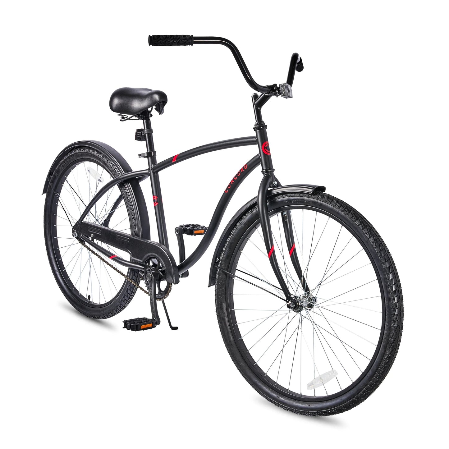 Concord Pacifica Cruiser Bicycle, Adult, Unisex, Matte Black