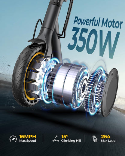 Electric Scooter - 350W/500W Motor, 22 Mph Top Speed