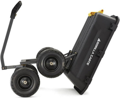 7GCG-NF Heavy-Duty Poly Dump Garden Cart with No-Flat Tires, 7 Cubic Feet, 1200-Pound Capacity, Black, Amazon Exclusive