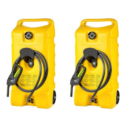 14 Gal Diesel Fuel Tank Container Pump, 2 Pack, Yellow