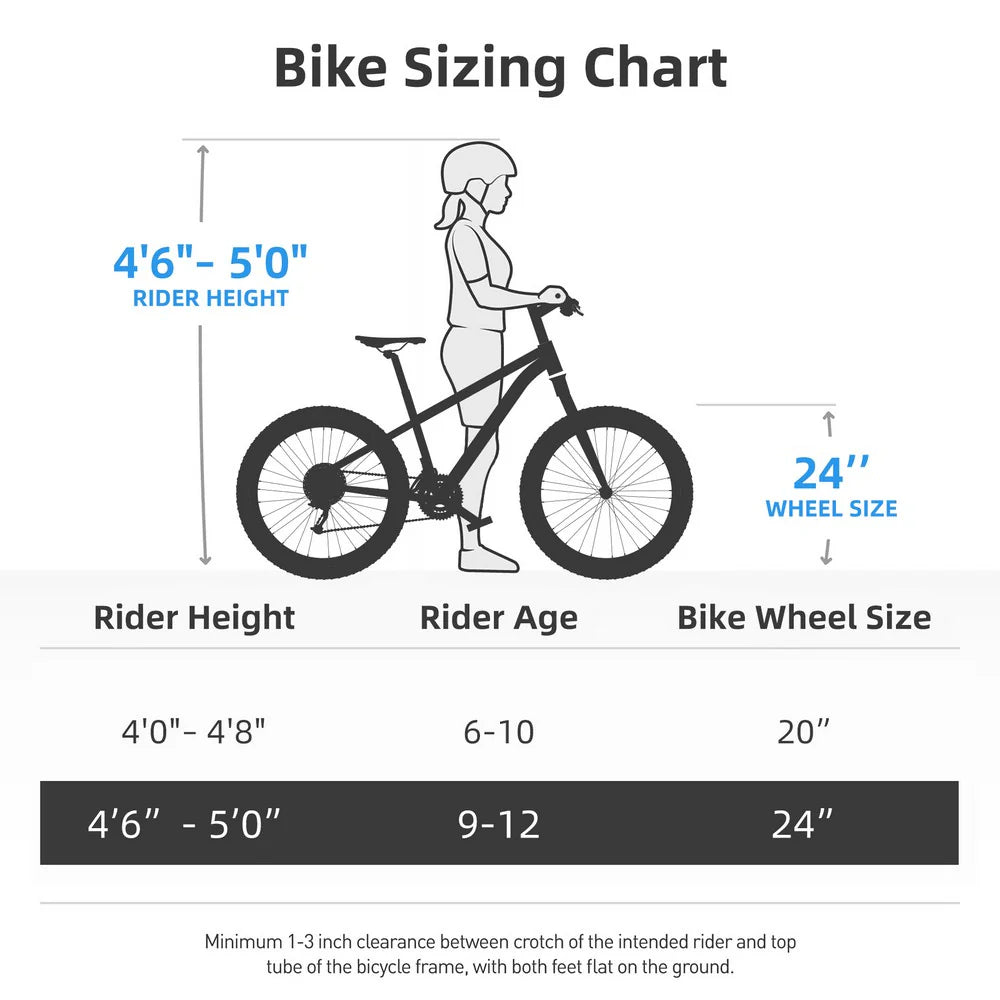 JOYSTAR Lubbock 20" 24" Kids Mountain Bike Single Speed Bicycle