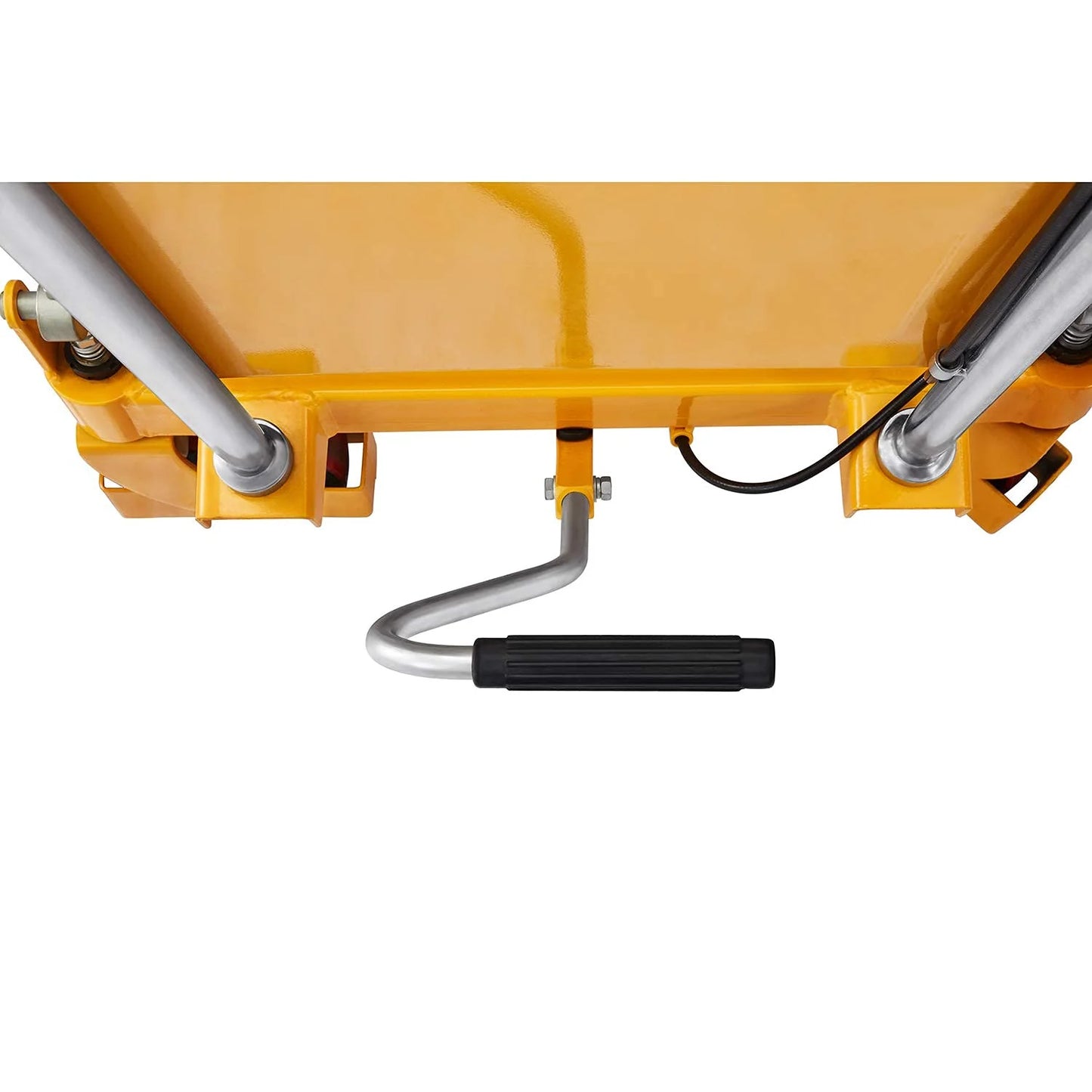 Hydraulic Lift Table Cart 770 lbs Capacity, 51" Max Height, Double Scissor Lift with Safety Guard & 4 Wheels
