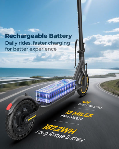 Electric Scooter - 350W/500W Motor, 22 Mph Top Speed