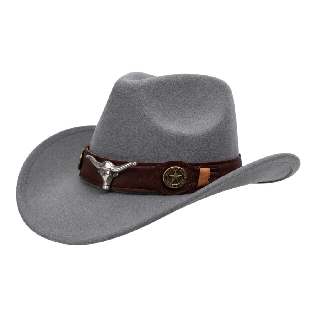 News BOY Hats Grey Western Cowboy Hat for Men And Women
