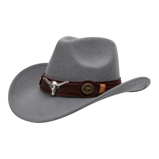 News BOY Hats Grey Western Cowboy Hat for Men And Women