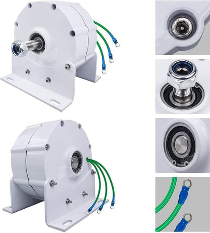12000W Low RPM Permanent Magnet Generator 12V 24V 48V 120V 220V, Free Energy Gearless Permanent Magnet Generator Motor DIY for Wind Turbine Water Turbine,12V