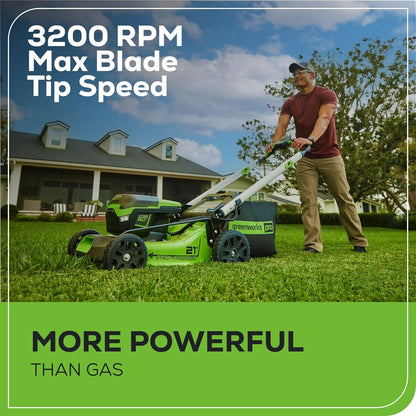 60V 21�� Cordless (Self-Propelled) Lawn Mower , 2 x 4.0Ah Batteries and Dual Port Rapid Charger